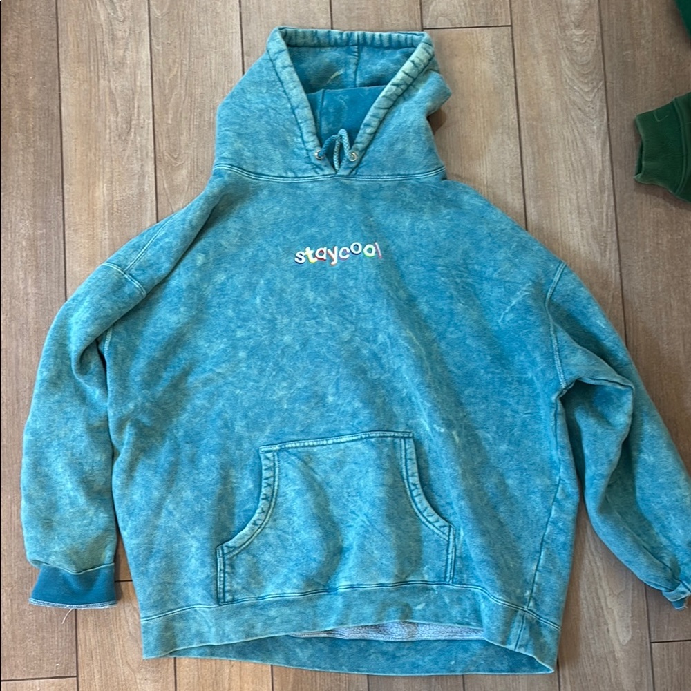 Staycool NYC Tie Dye Blue Hoodie | Size XL | Seen on Pete Davidson